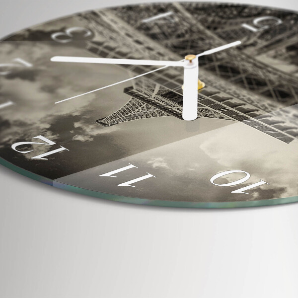 Glas wanduhr Eiffelturm
