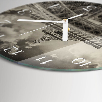 Glas wanduhr Eiffelturm