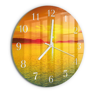 Glas wanduhr Sonnenuntergang