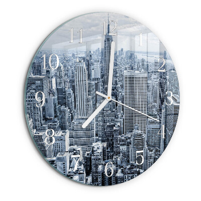 Glas wanduhr Stadt