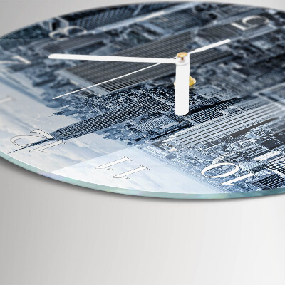 Glas wanduhr Stadt