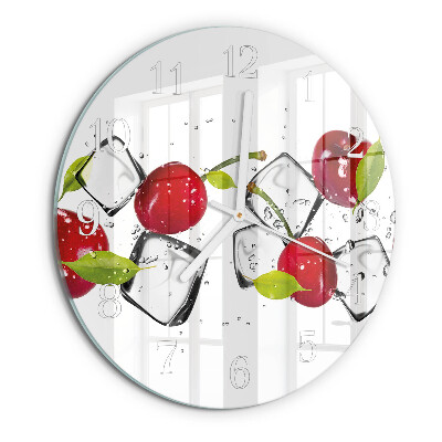 Glas wanduhr Kirscheis