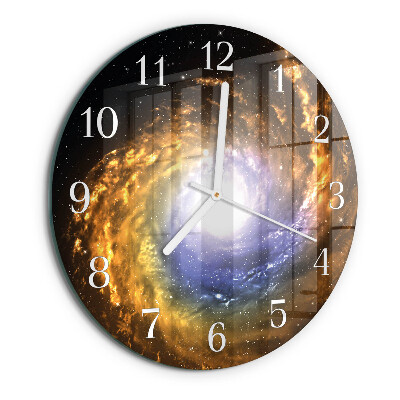 Glas wanduhr Kosmos