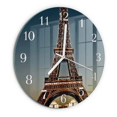 Glas wanduhr Eiffelturm
