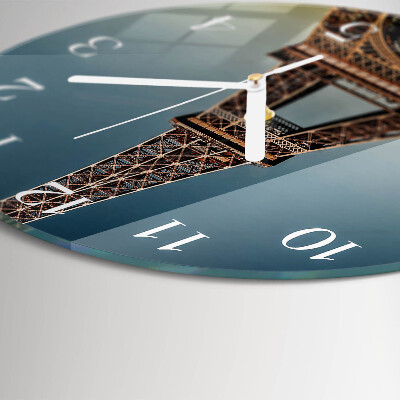 Glas wanduhr Eiffelturm
