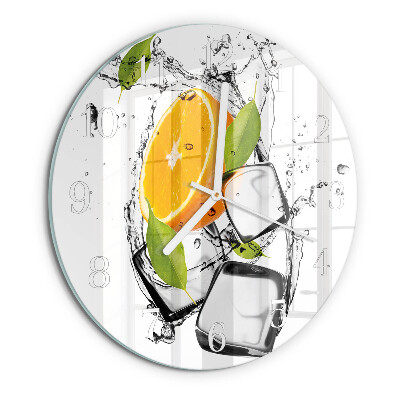Glas wanduhr Eis