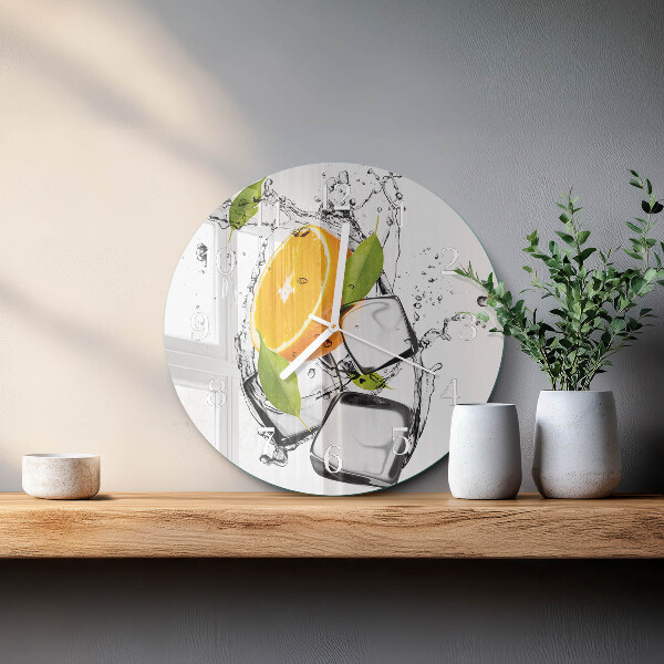 Glas wanduhr Eis