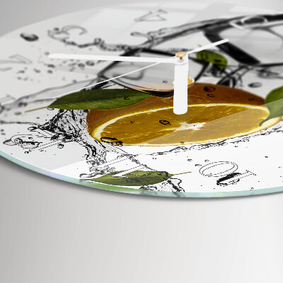 Glas wanduhr Eis