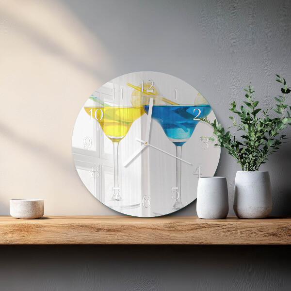Glas wanduhr Cocktail