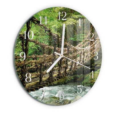 Glas wanduhr Seilbrücke