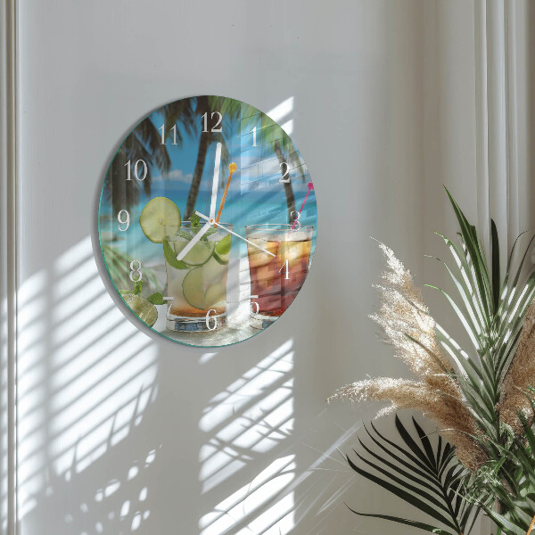Glas wanduhr Cocktail
