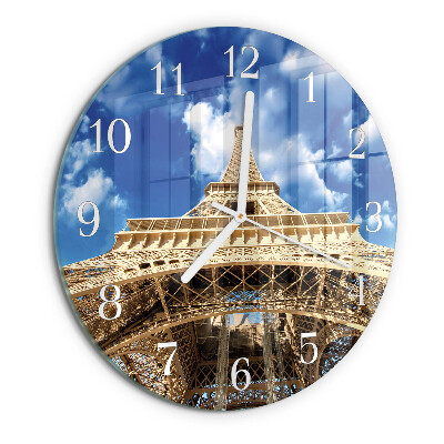 Glas wanduhr Eiffelturm
