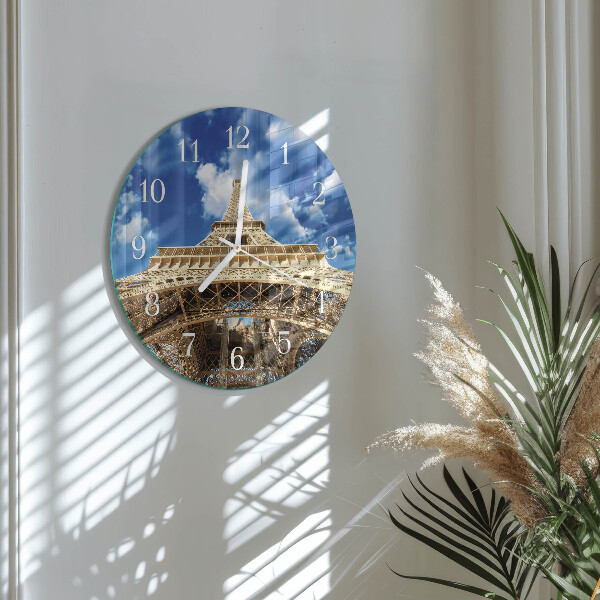 Glas wanduhr Eiffelturm