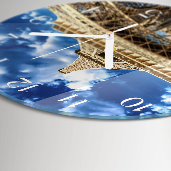 Glas wanduhr Eiffelturm