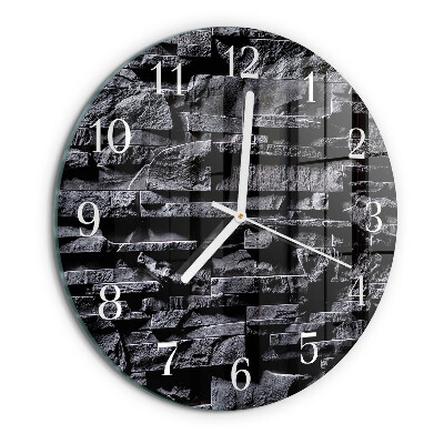 Glas wanduhr Steine