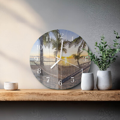 Glas wanduhr Hängematte