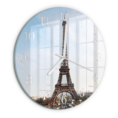 Glas wanduhr Eiffelturm