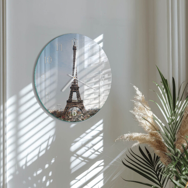 Glas wanduhr Eiffelturm