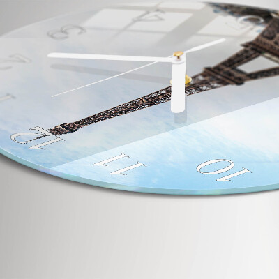 Glas wanduhr Eiffelturm