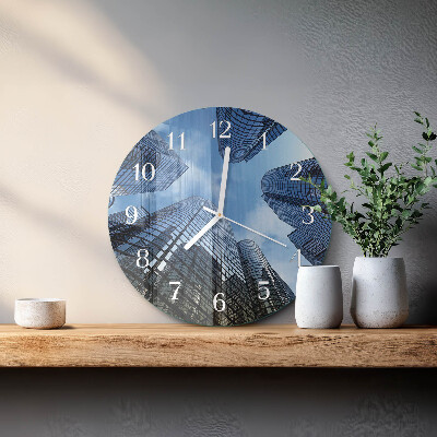 Glas wanduhr Glasgebäude