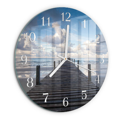 Glas wanduhr Brücke