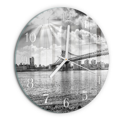 Glas wanduhr Brücke