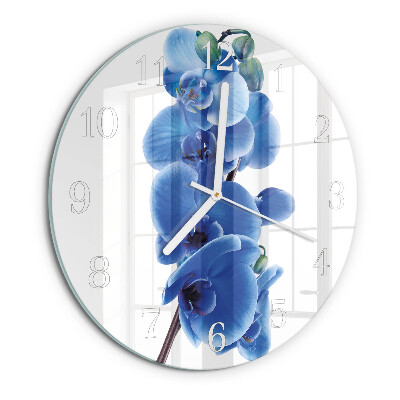 Glas wanduhr Orchidee