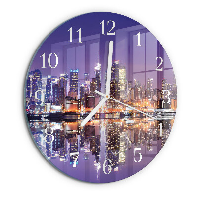 Glas wanduhr Stadt
