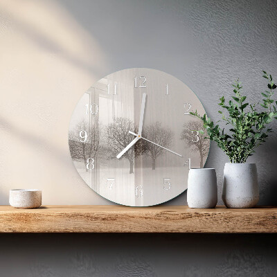 Glas wanduhr Winter
