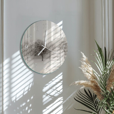 Glas wanduhr Winter