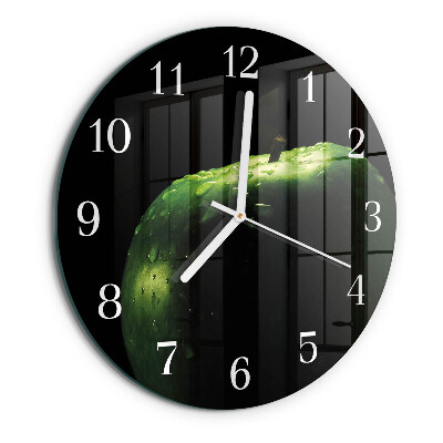 Glas wanduhr Apfel