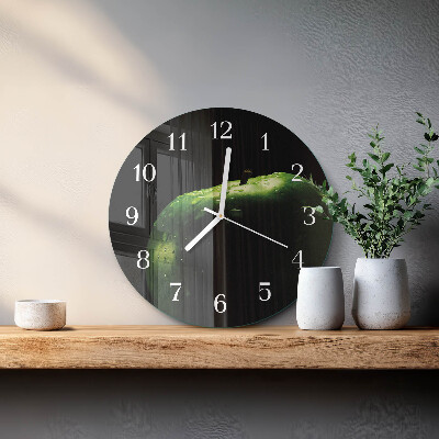 Glas wanduhr Apfel
