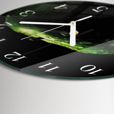 Glas wanduhr Apfel