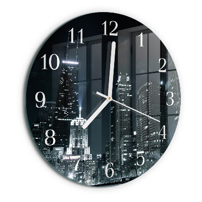 Glas wanduhr Stadt