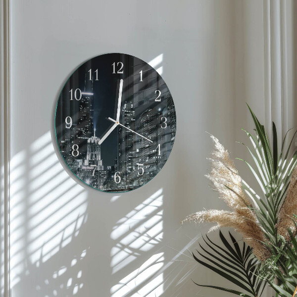 Glas wanduhr Stadt