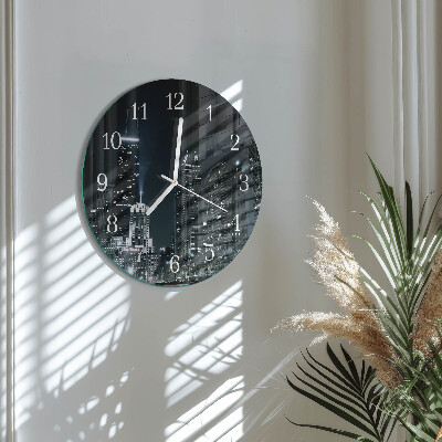 Glas wanduhr Stadt