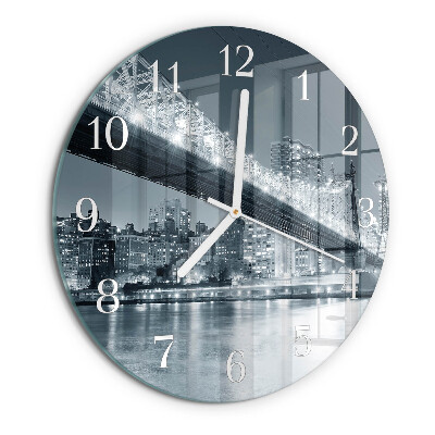 Glas wanduhr Brücke