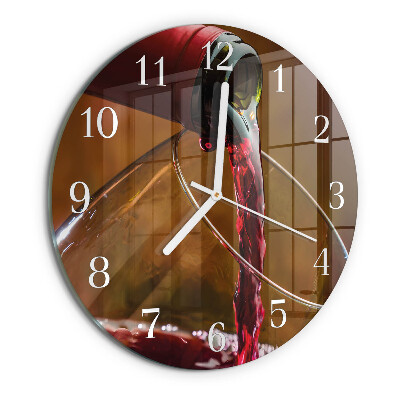 Glas wanduhr Wein