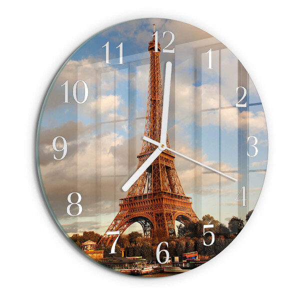 Glas wanduhr Paris