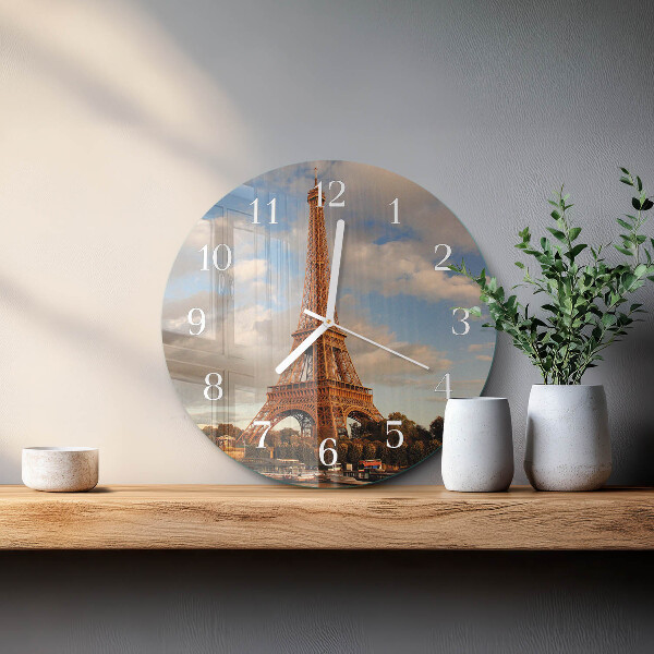 Glas wanduhr Paris