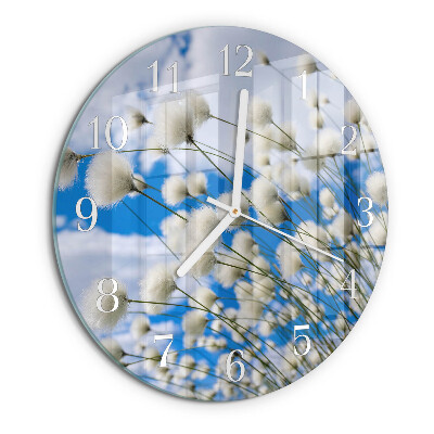 Glas wanduhr Baumwolle