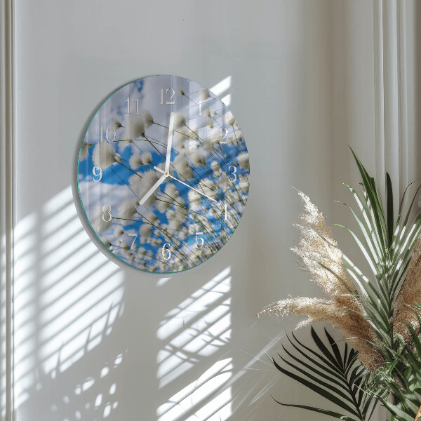 Glas wanduhr Baumwolle