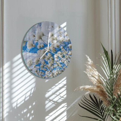 Glas wanduhr Baumwolle