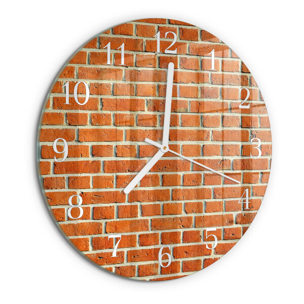 Glas wanduhr Ziegel