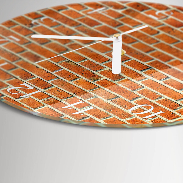 Glas wanduhr Ziegel