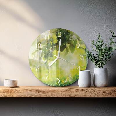 Glas wanduhr Apfelbaum