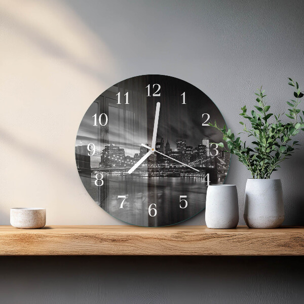 Glas wanduhr Stadt