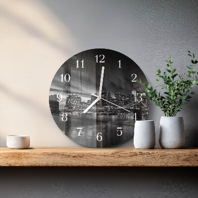 Glas wanduhr Stadt