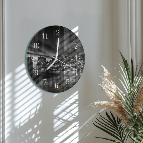 Glas wanduhr Stadt