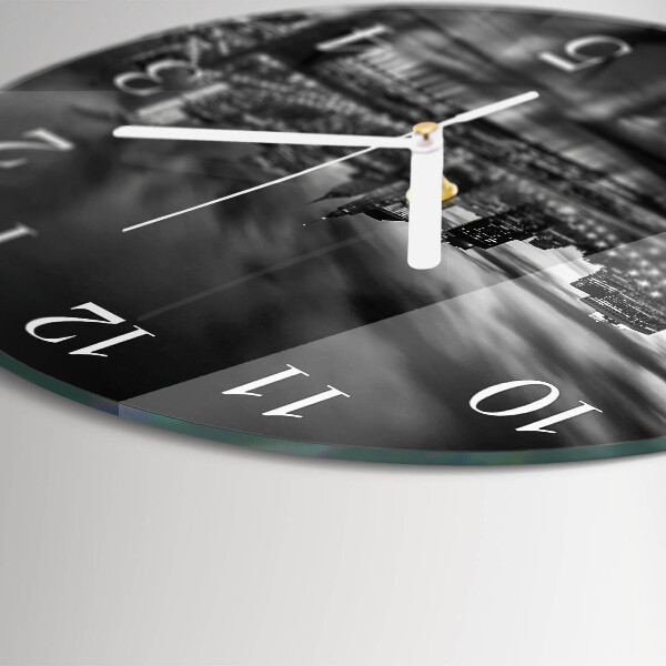 Glas wanduhr Stadt